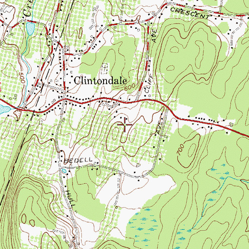 Topographic Map of Clintondale Census Designated Place, NY