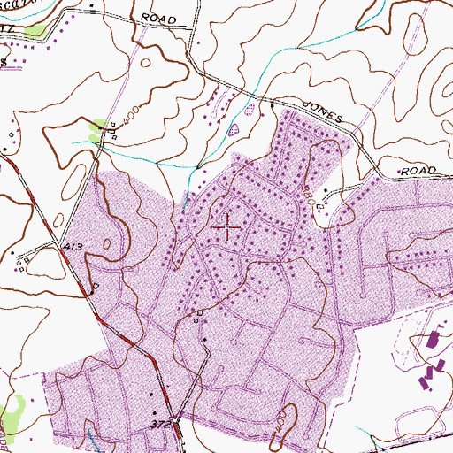Topographic Map of Clover Hill Census Designated Place, MD
