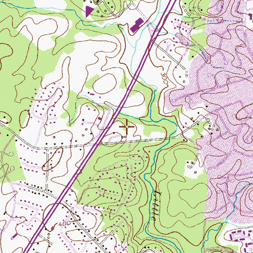 Topographic Map of Columbia Census Designated Place, MD
