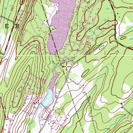 Topographic Map of Crandon Lakes Census Designated Place, NJ