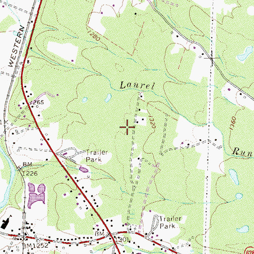 Topographic Map of Crimora Census Designated Place, VA