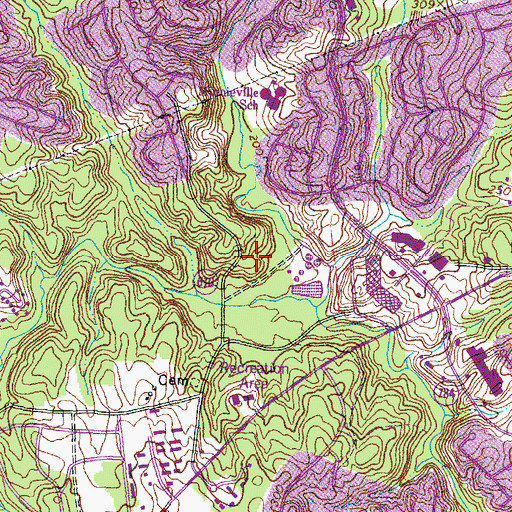 Topographic Map of Dale City Census Designated Place, VA