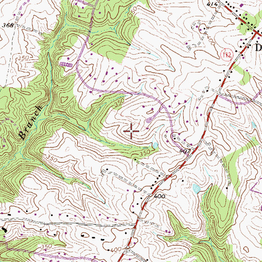 Topographic Map of Darnestown Census Designated Place, MD