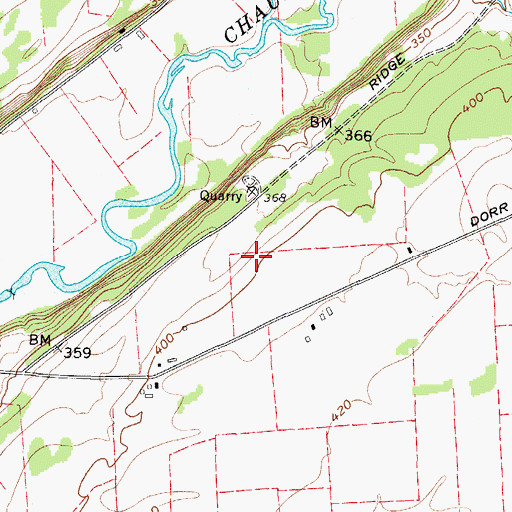 Topographic Map of Depauville Census Designated Place, NY
