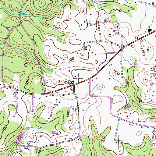 Topographic Map of Dunkirk Census Designated Place, MD