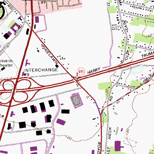 Topographic Map of Melville Census Designated Place, NY