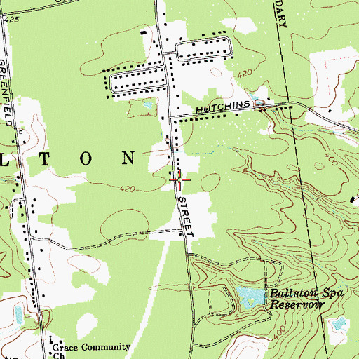 Topographic Map of Milton Census Designated Place, NY