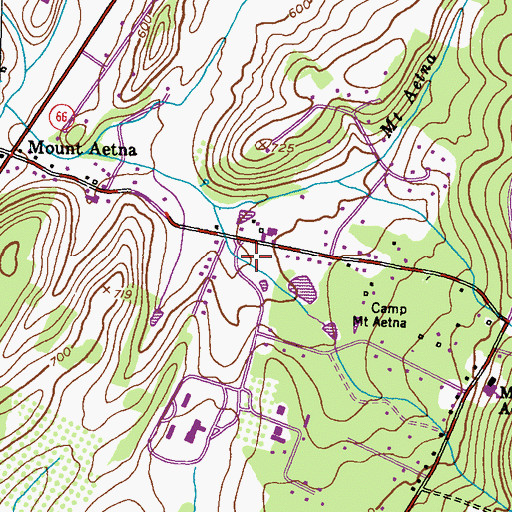 Topographic Map of Mount Aetna Census Designated Place, MD
