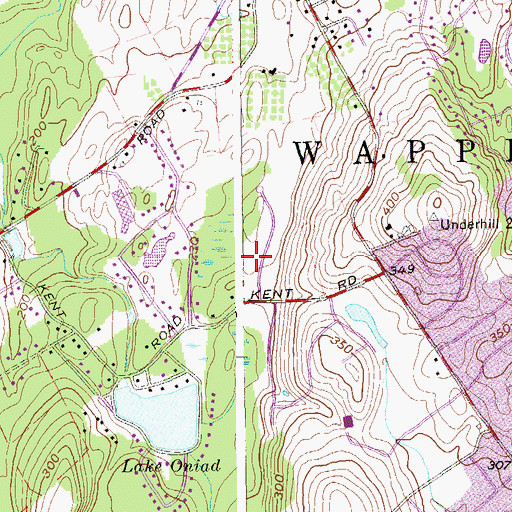 Topographic Map of Myers Corner Census Designated Place, NY