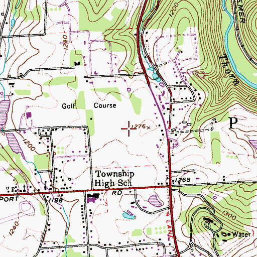 Topographic Map of Nixon Census Designated Place, PA