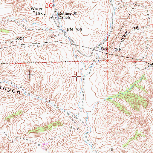 Topographic Map of Banie Canyon, CA
