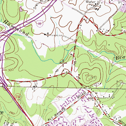 Topographic Map of North Laurel Census Designated Place, MD