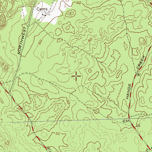 Topographic Map of Northwest Harbor Census Designated Place, NY