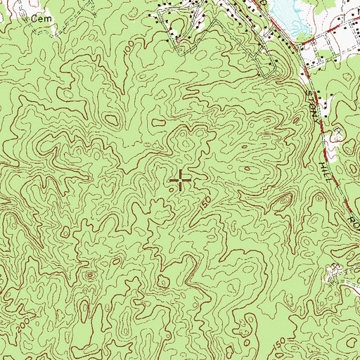Topographic Map of Noyack Census Designated Place, NY