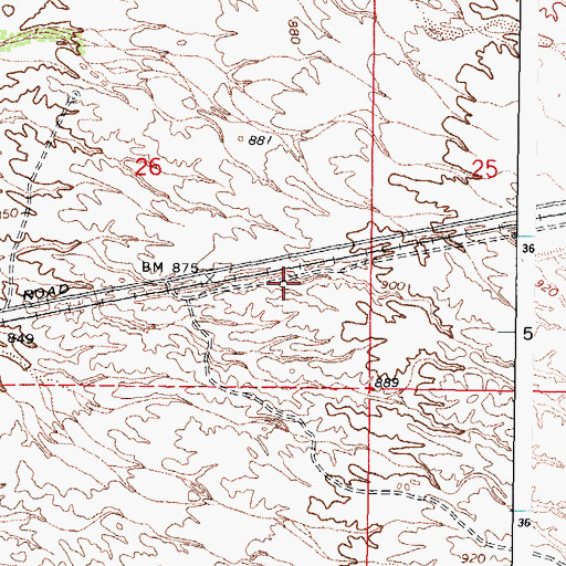 Topographic Map of Coledon, AZ