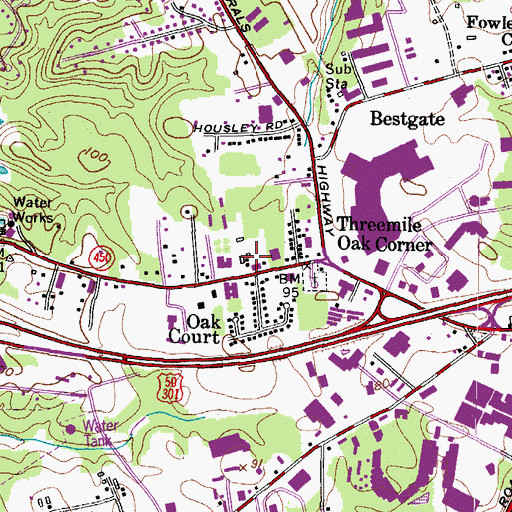 Topographic Map of Parole Census Designated Place, MD