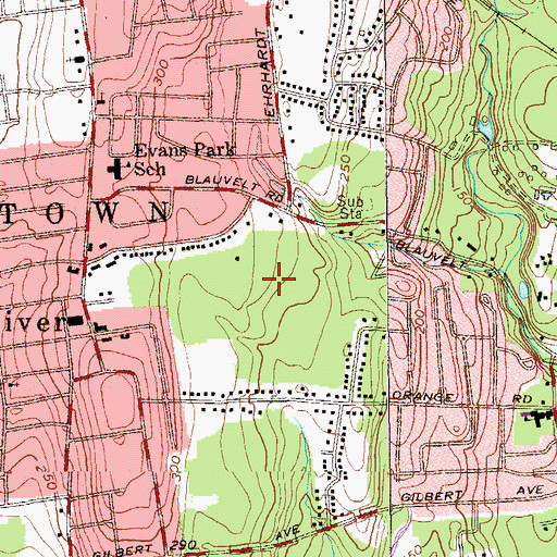 Topographic Map of Pearl River Census Designated Place, NY