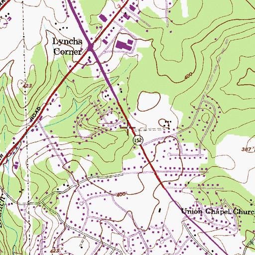 Topographic Map of Pleasant Hills Census Designated Place, MD