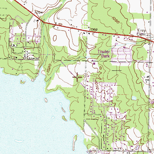Topographic Map of Pymatuning North Census Designated Place, PA