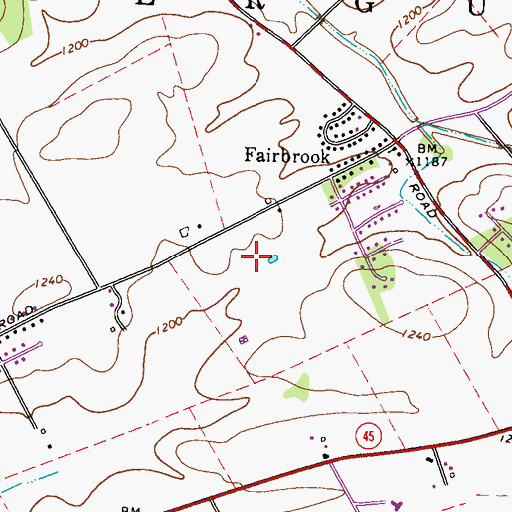 Topographic Map of Ramblewood Census Designated Place, PA