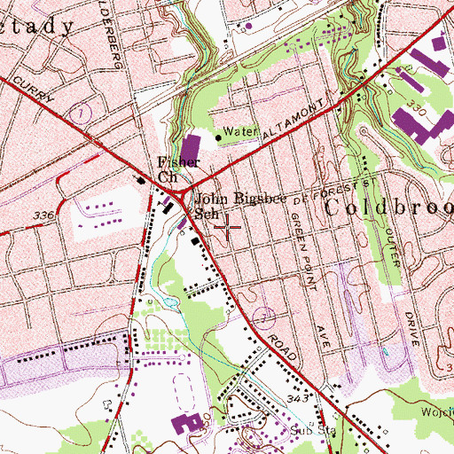 Topographic Map of Rotterdam Census Designated Place, NY