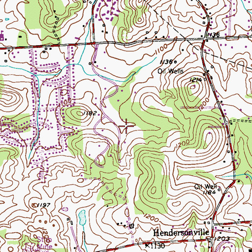 Topographic Map of Fox Run Census Designated Place, PA
