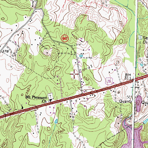 Topographic Map of Gainesville Census Designated Place, VA