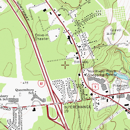 Topographic Map of Glens Falls North Census Designated Place, NY