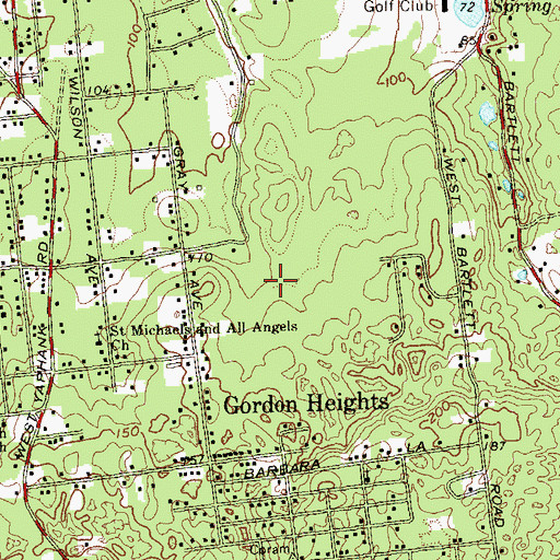 Topographic Map of Gordon Heights Census Designated Place, NY