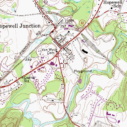 Topographic Map of Hopewell Junction Census Designated Place, NY