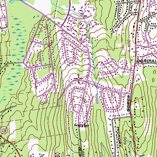 Topographic Map of Jefferson Valley-Yorktown Census Designated Place, NY