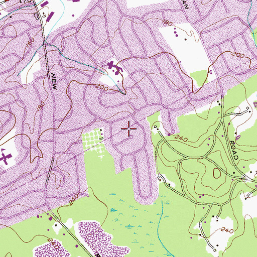 Topographic Map of Kendall Park Census Designated Place, NJ