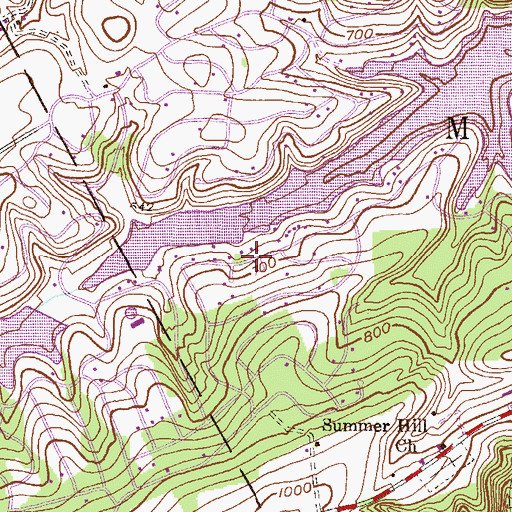 Topographic Map of Lake Wynonah Census Designated Place, PA