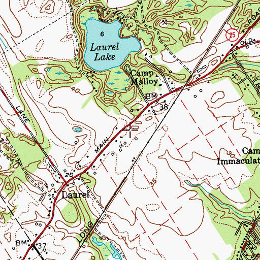 Topographic Map of Laurel Census Designated Place, NY