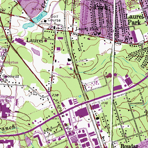 Topographic Map of Laurel Census Designated Place, VA