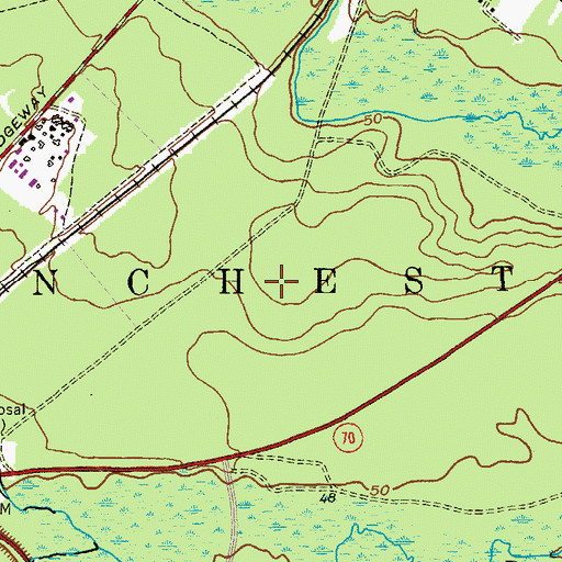 Topographic Map of Leisure Knoll Census Designated Place, NJ