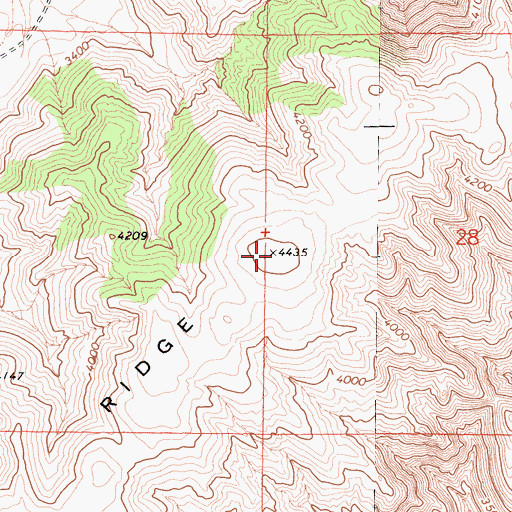 Topographic Map of Barren Ridge, CA