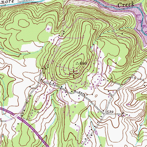 Topographic Map of Linganore-Bartonsville Census Designated Place (historical), MD