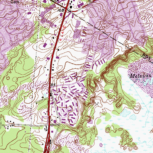 Topographic Map of Madison Park Census Designated Place, NJ