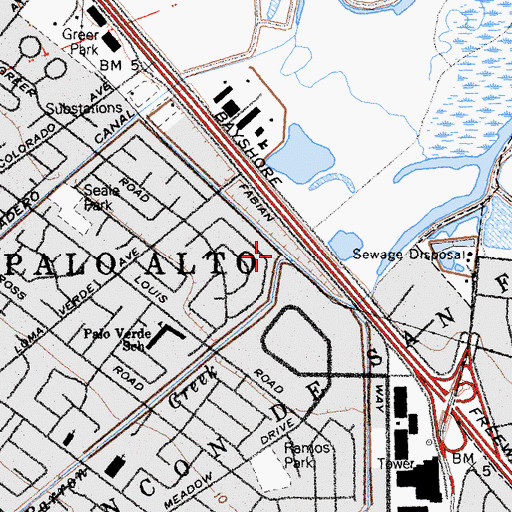 Topographic Map of Barron Creek, CA