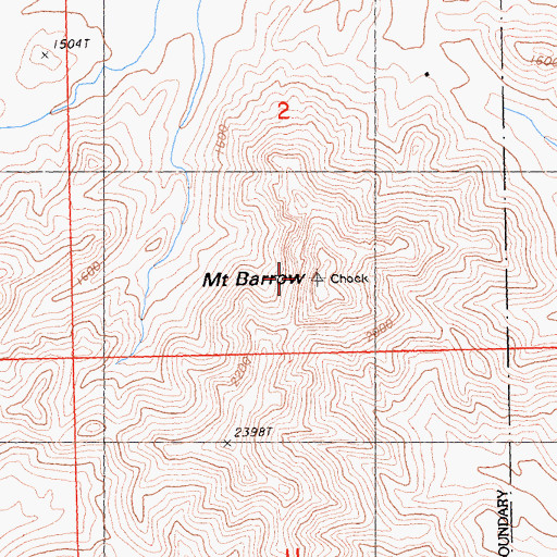 Topographic Map of Mount Barrow, CA