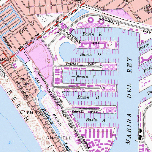 Topographic Map of Basin C, CA