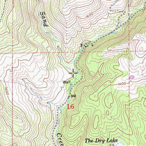 Topographic Map of Basin Creek, CA
