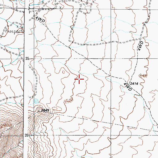 Topographic Map of Pimeria Alta, AZ