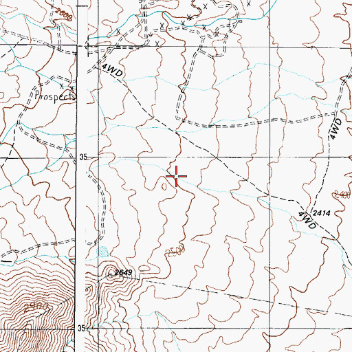 Topographic Map of Papagueria, AZ