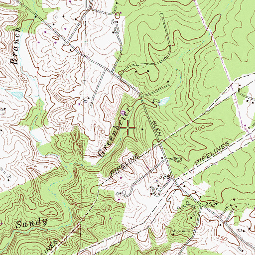 Topographic Map of Travilah Census Designated Place, MD