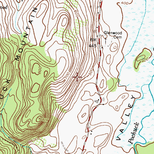 Topographic Map of Vernon Valley Census Designated Place, NJ