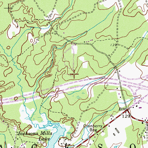 Topographic Map of Vista Center Census Designated Place, NJ