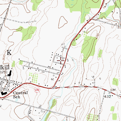 Topographic Map of Wallkill Census Designated Place, NY