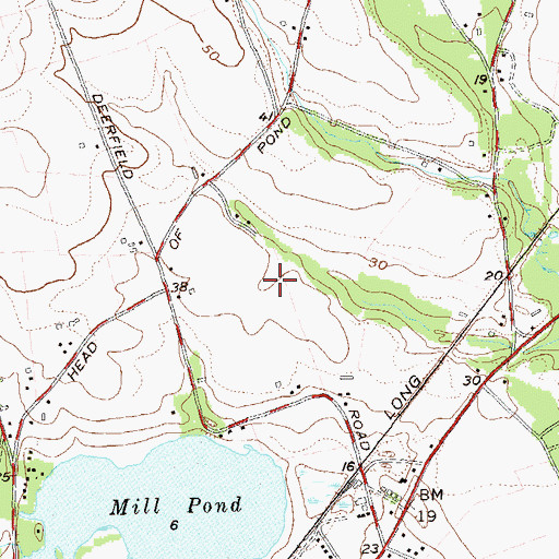 Topographic Map of Water Mill Census Designated Place, NY